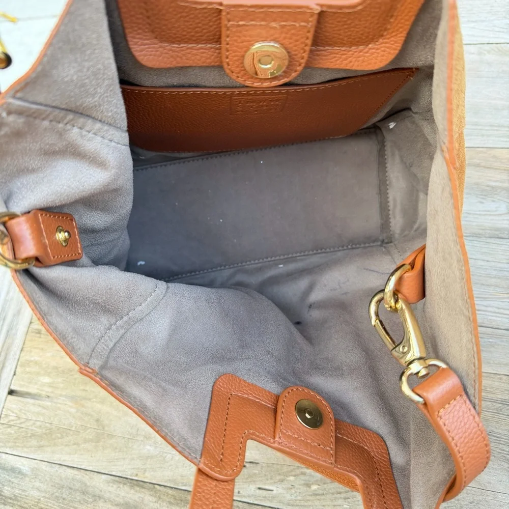 Anthropologie TMRW Studio‎ Antonio Suede Leather Crossbody Tote